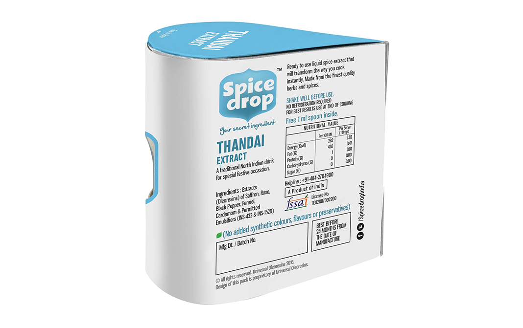 Spice Drop Thandai Extract    Pack  20 millilitre